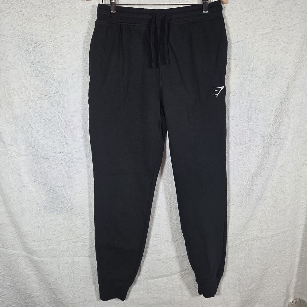 Gymshark Joggers Mens Medium Black Athletic Sweatpants Tapered Gym Training Pant